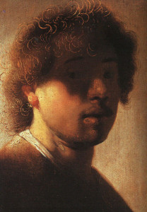 A self-portrait of and by Rembrandt.